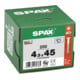 Spax Universalschraube 4,5 x 45 mm Senkkopf T-STAR plus Teilgewinde 4CUT WIROX A3J