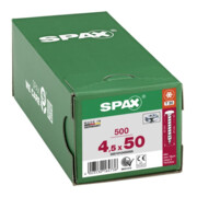 Spax Universalschraube 4,5 x 50 mm Halbrundkopf T-STAR plus Vollgewinde 4CUT WIROX A3J-5