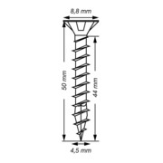 Spax Universalschraube 4,5 x 50 mm Senkkopf T-STAR plus Vollgewinde 4CUT WIROX A3J-5