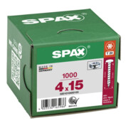 Spax Universalschraube 4 x 15 mm Halbrundkopf T-STAR plus Vollgewinde 4CUT WIROX A3J-5
