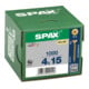 Spax Universalschraube 4 x 15 mm Senkkopf Kreuzschlitz Z Vollgewinde 4CUT YELLOX A2L
