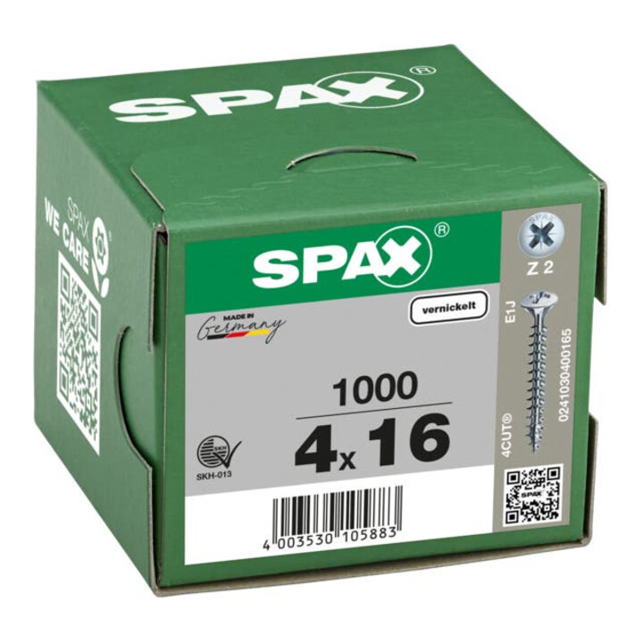 Spax Universalschraube 4 x 16 mm LinsenSenkkopf Kreuzschlitz Z Vollgewinde 4CUT
