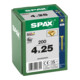 Spax Universalschraube 4 x 25 mm Senkkopf Kreuzschlitz Z Vollgewinde 4CUT YELLOX A2L