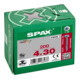Spax Universalschraube 4 x 30 mm Halbrundkopf T-STAR plus Vollgewinde 4CUT WIROX A3J