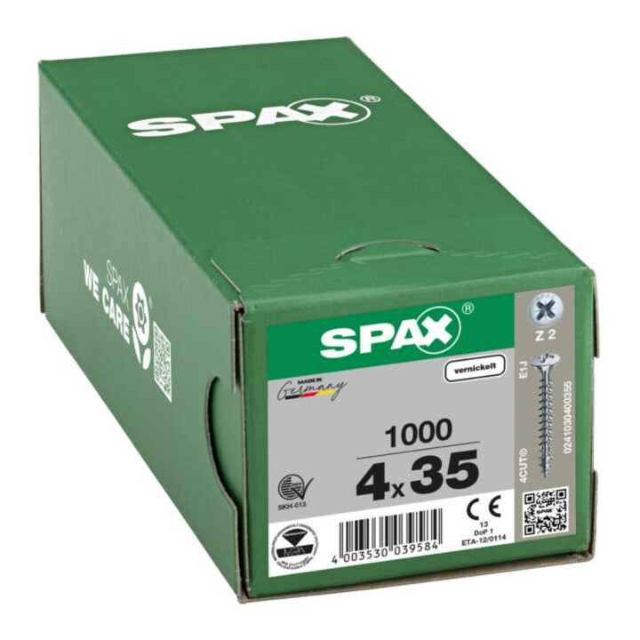 Spax Universalschraube 4 x 35 mm LinsenSenkkopf Kreuzschlitz Z Vollgewinde 4CUT