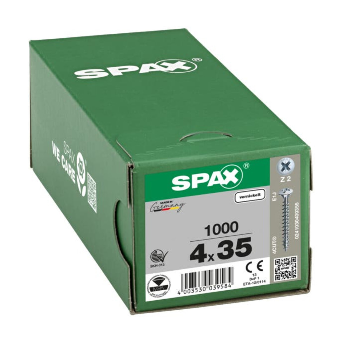 Spax Universalschraube 4 x 35 mm LinsenSenkkopf Kreuzschlitz Z Vollgewinde 4CUT