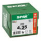 Spax Universalschraube 4 x 35 mm Senkkopf T-STAR plus Teilgewinde 4CUT WIROX A3J