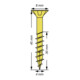 Spax Universalschraube 4 x 45 mm Senkkopf Kreuzschlitz Z Teilgewinde 4CUT YELLOX A2L