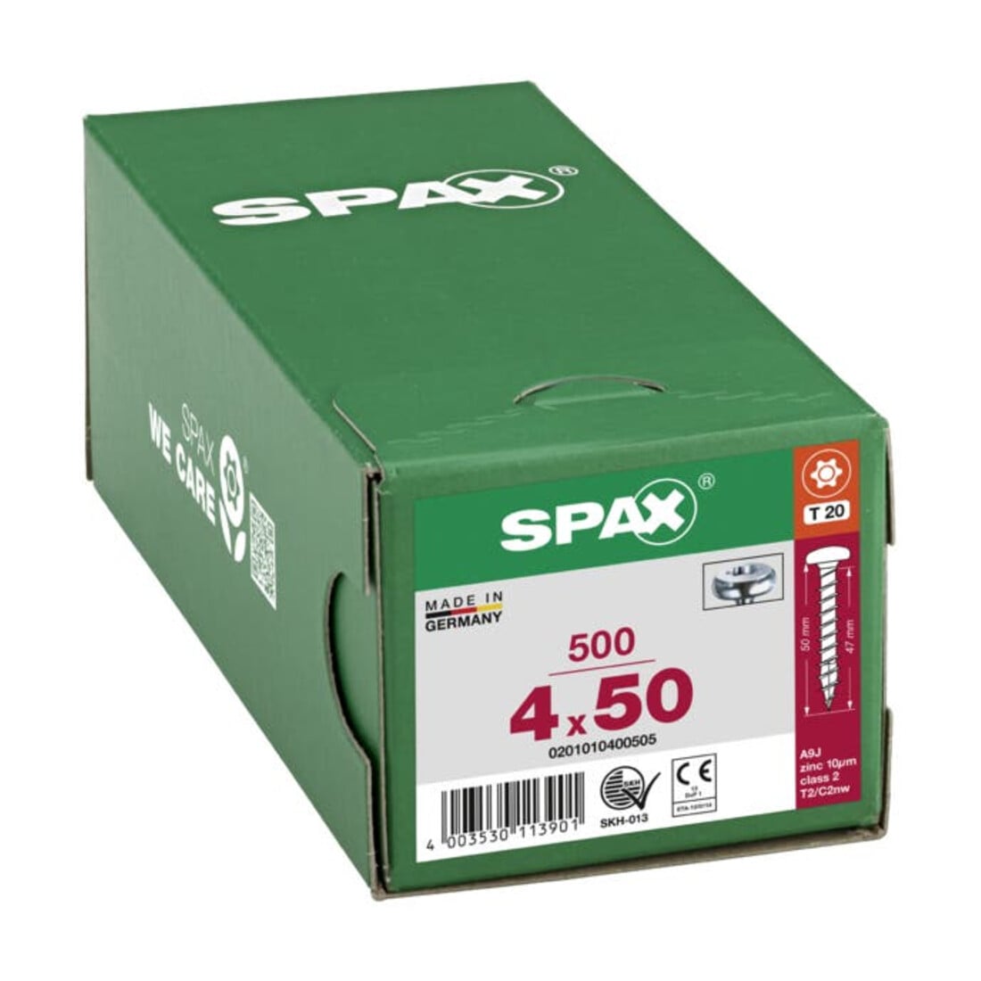 Spax Universalschraube 4 x 50 mm Halbrundkopf T-STAR plus Vollgewinde 4CUT WIROX A3J