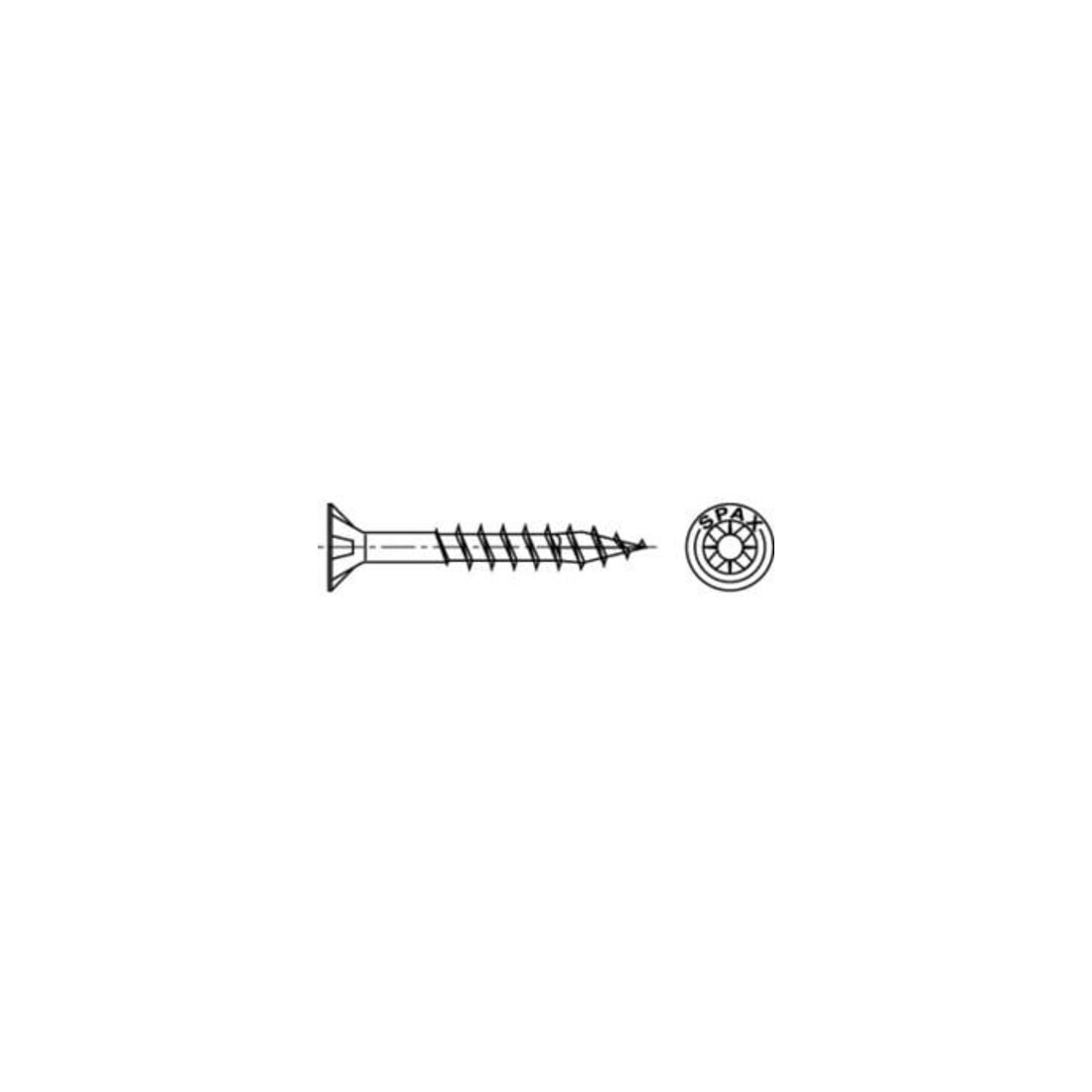 Spax Universalschraube 4 x 60 mm Senkkopf Kreuzschlitz Z Teilgewinde 4CUT WIROX A3J