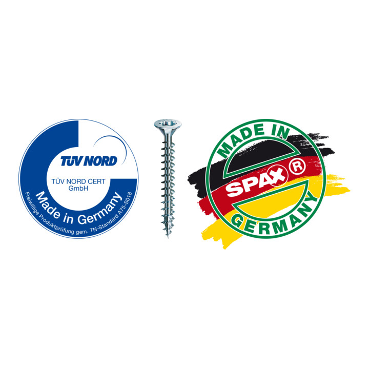 Spax Universalschraube 4 x 60 mm Senkkopf T-STAR plus Teilgewinde 4CUT WIROX A3J