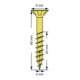Spax Universalschraube 4 x 80 mm Senkkopf Kreuzschlitz Z Vollgewinde 4CUT YELLOX A2L