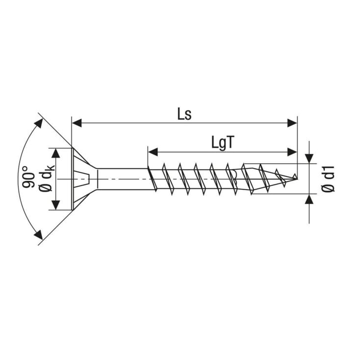 Spax Universalschraube 4 x 80 mm Senkkopf T-STAR plus Teilgewinde 4CUT WIROX A3J