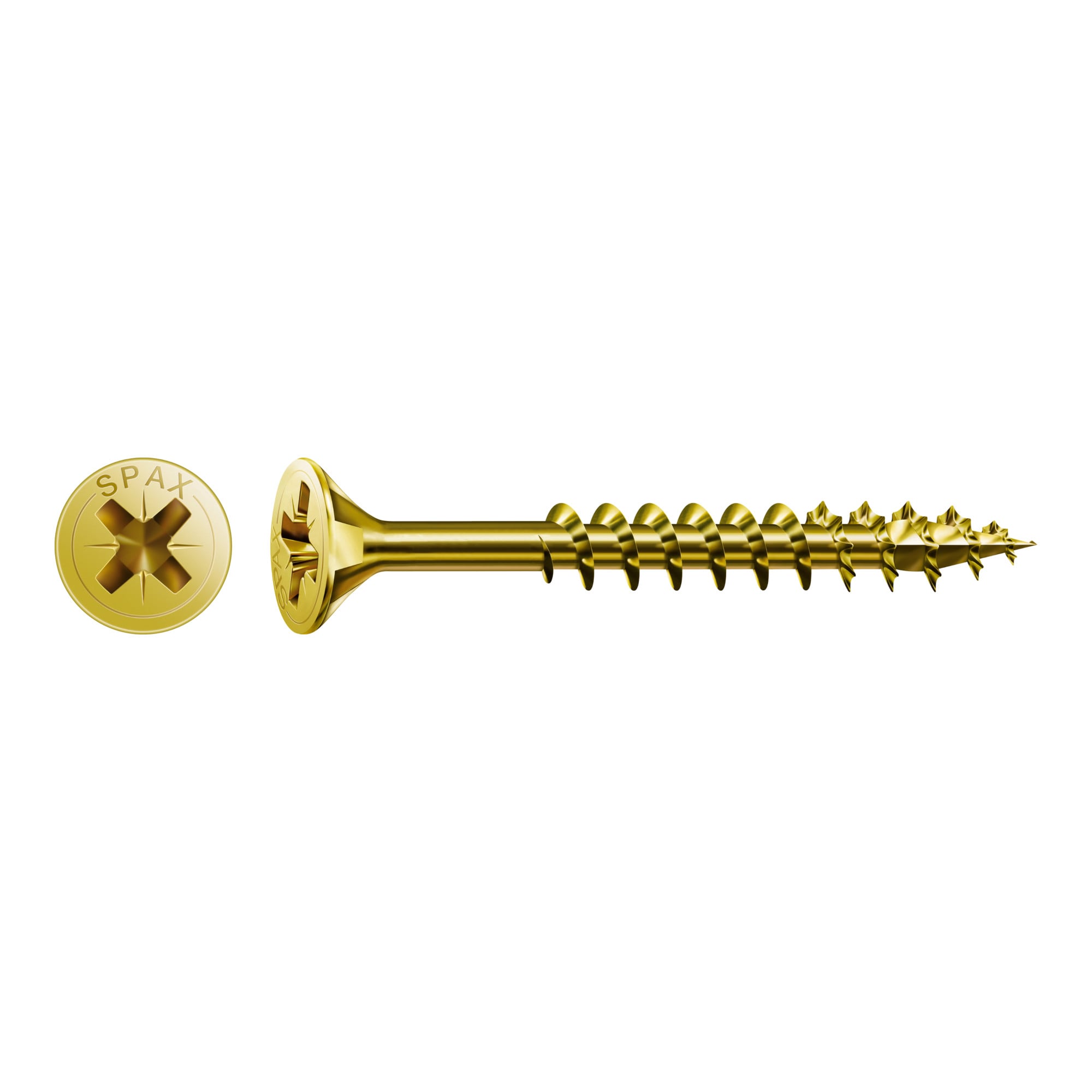 Spax Universalschraube 5 x 120 mm Senkkopf Kreuzschlitz Z Teilgewinde 4CUT YELLOX A2L