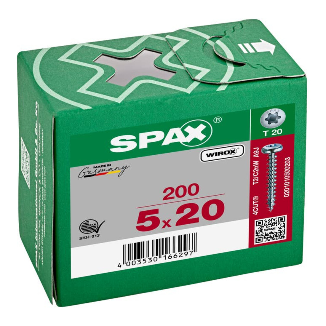 Spax Universalschraube 5 x 20 mm Halbrundkopf T-STAR plus Vollgewinde 4CUT WIROX A3J