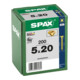 Spax Universalschraube 5 x 20 mm Senkkopf Kreuzschlitz Z Vollgewinde 4CUT YELLOX A2L