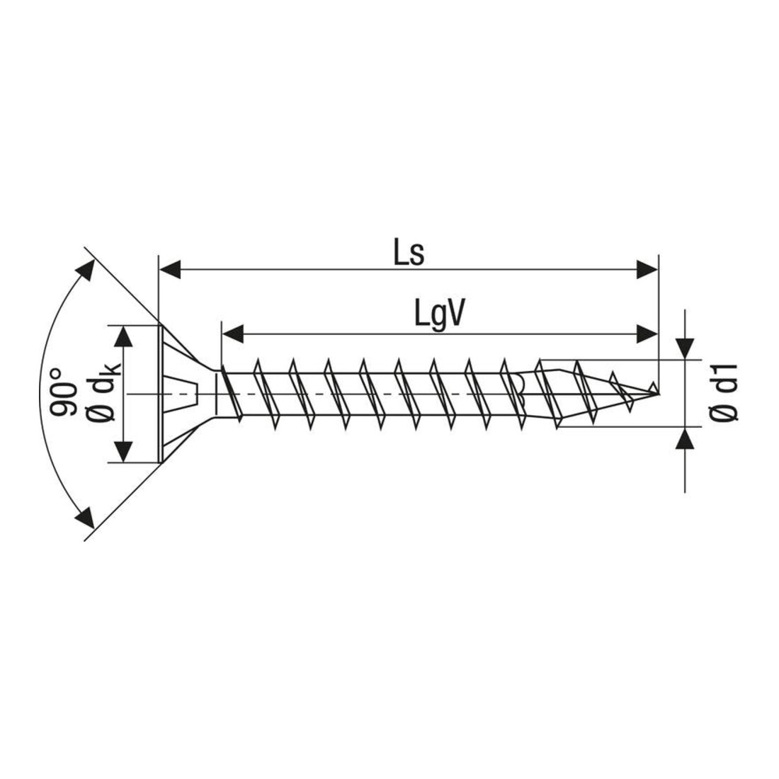 Spax Universalschraube 5 x 20 mm Senkkopf T-STAR plus Vollgewinde 4CUT WIROX A3J