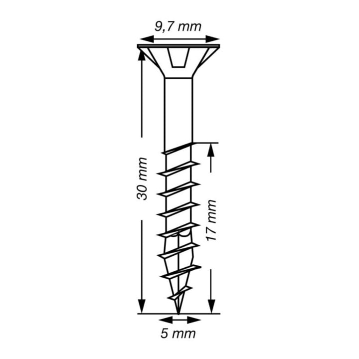 Spax Universalschraube 5 x 30 mm Senkkopf T-STAR plus Teilgewinde 4CUT WIROX A3J