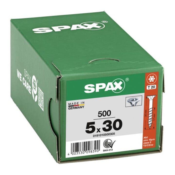 Spax Universalschraube 5 x 30 mm Senkkopf T-STAR plus Teilgewinde 4CUT WIROX A3J