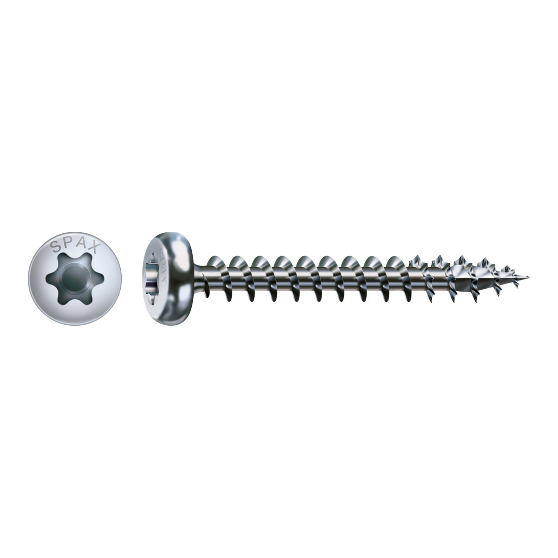 Spax Universalschraube 5 x 35 mm Halbrundkopf T-STAR plus Vollgewinde 4CUT WIROX A3J