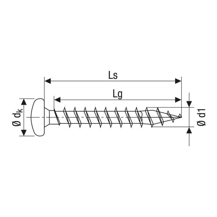 Spax Universalschraube 5 x 40 mm Halbrundkopf T-STAR plus Vollgewinde 4CUT WIROX A3J