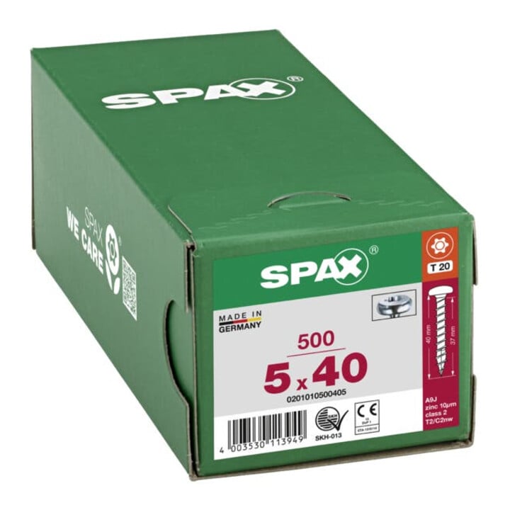 Spax Universalschraube 5 x 40 mm Halbrundkopf T-STAR plus Vollgewinde 4CUT WIROX A3J