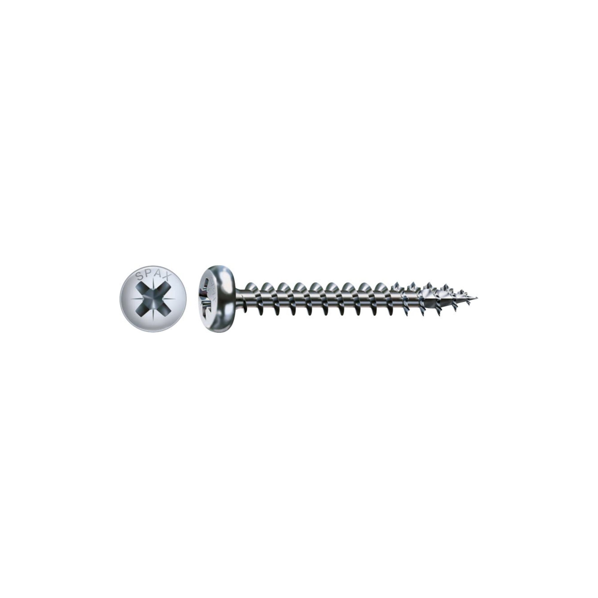 Spax Universalschraube 5 x 45 mm Halbrundkopf Kreuzschlitz Z Vollgewinde 4CUT WIROX A3J
