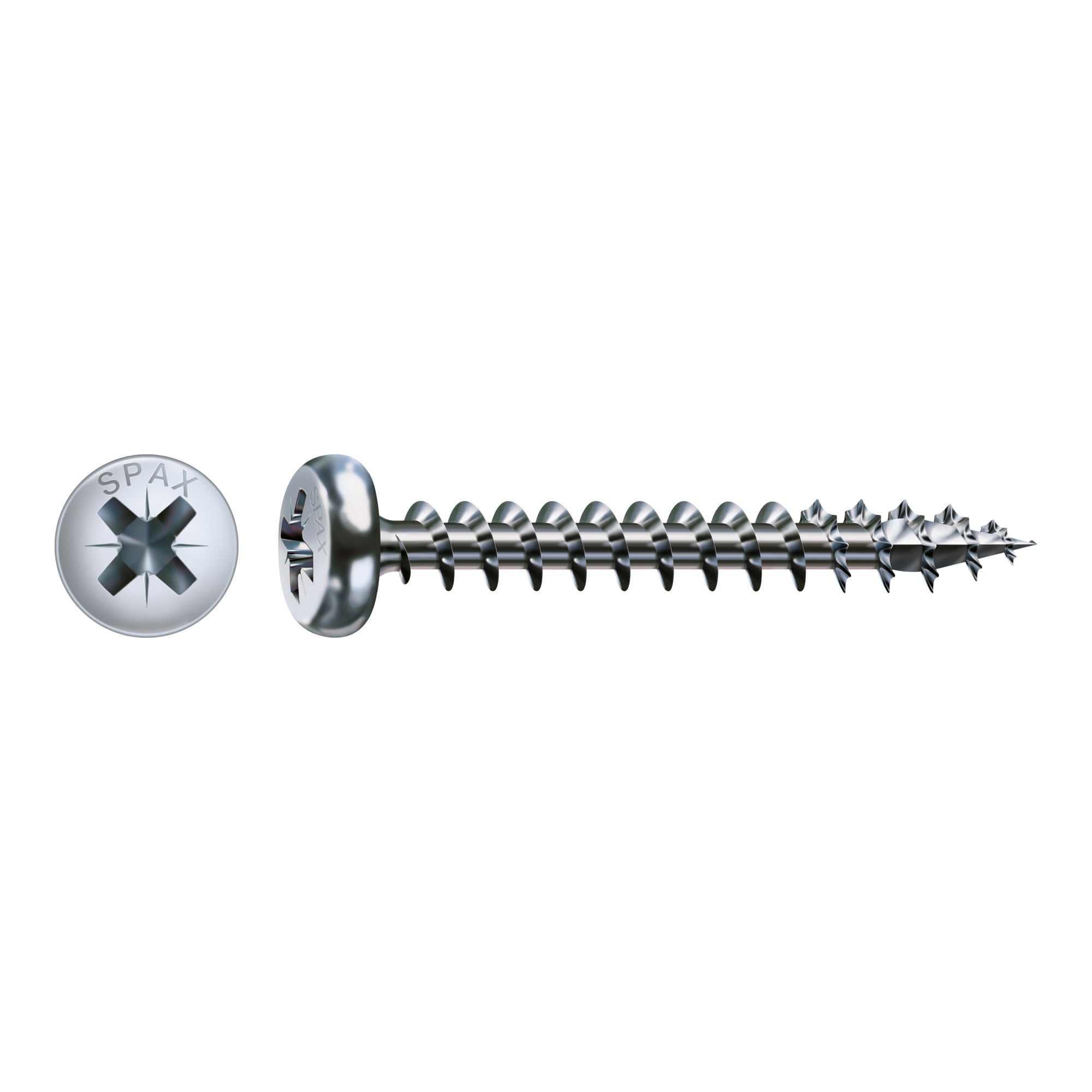 Spax Universalschraube 5 x 50 mm Halbrundkopf Kreuzschlitz Z Vollgewinde 4CUT WIROX A3J