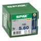 Spax Universalschraube 5 x 60 mm Senkkopf Kreuzschlitz Z Vollgewinde 4CUT YELLOX A2L