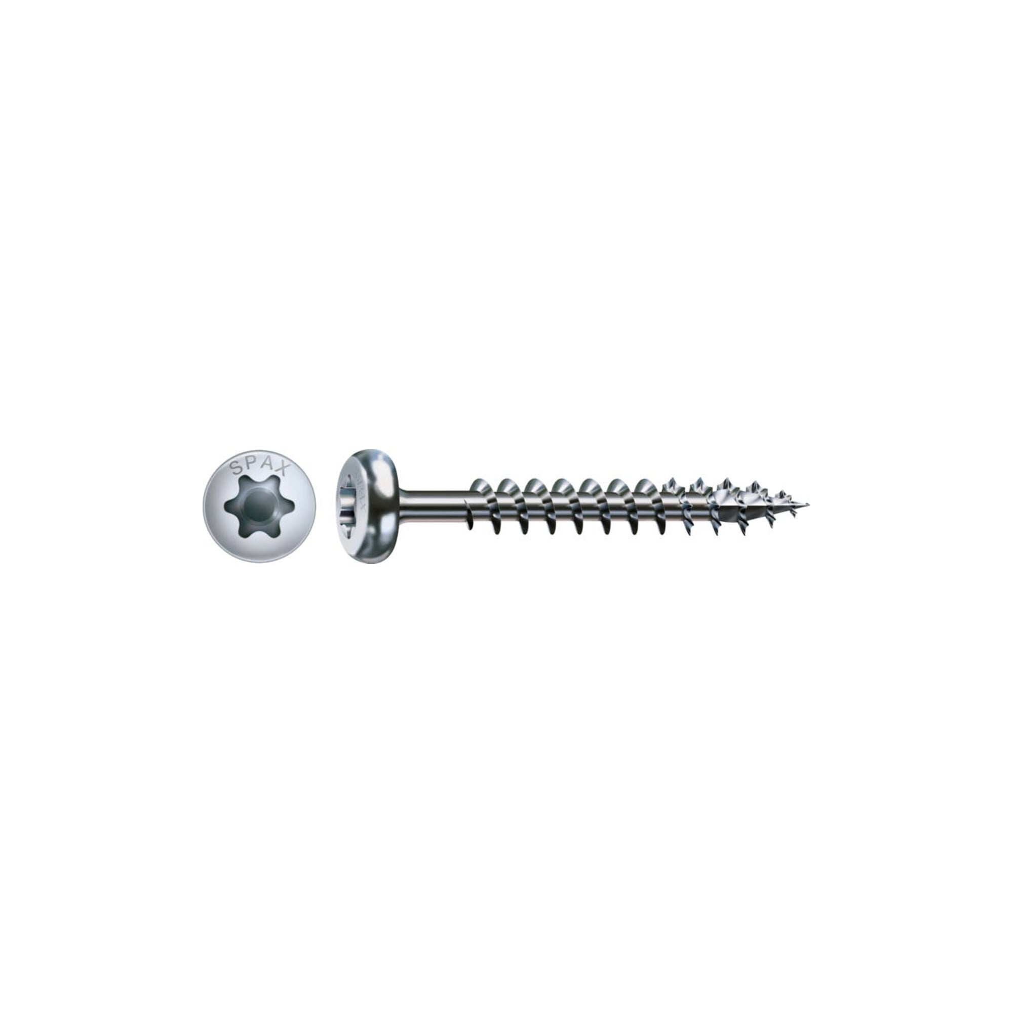 Spax Universalschraube 5 x 70 mm Halbrundkopf T-STAR plus Vollgewinde 4CUT WIROX A3J
