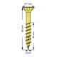 Spax Universalschraube 5 x 80 mm Senkkopf Kreuzschlitz Z Teilgewinde 4CUT YELLOX A2L