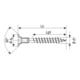 Spax Universalschraube 5 x 80 mm Senkkopf Kreuzschlitz Z Vollgewinde S-Spitze Galvanisch blank verzinkt A2J