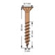 Spax Universalschraube 5 x 90 mm Senkkopf Kreuzschlitz Z Teilgewinde 4CUT Brüniert C1A