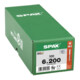 Spax Universalschraube 6 x 200 mm Senkkopf T-STAR plus Teilgewinde 4CUT Galvanisch blank verzinkt A2J