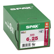 Spax Universalschraube 6 x 25 mm Halbrundkopf T-STAR plus Vollgewinde 4CUT WIROX A3J-5