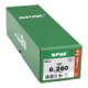Spax Universalschraube 6 x 260 mm Senkkopf T-STAR plus Teilgewinde 4CUT Galvanisch blank verzinkt A2J