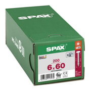 Spax Universalschraube 6 x 60 mm Halbrundkopf T-STAR plus Vollgewinde 4CUT WIROX A3J-5