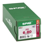 Spax Universalschraube 6 x 80 mm Halbrundkopf T-STAR plus Vollgewinde 4CUT WIROX A3J-5