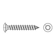 Spax Vis à poteau 8 x 50 mm Tête centrée T-STAR plus Filetage complet Pointe CUT Inox anti-rouille