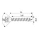 Spax Vis à poteau 8 x 50 mm Tête centrée T-STAR plus Filetage complet Pointe CUT Inox anti-rouille
