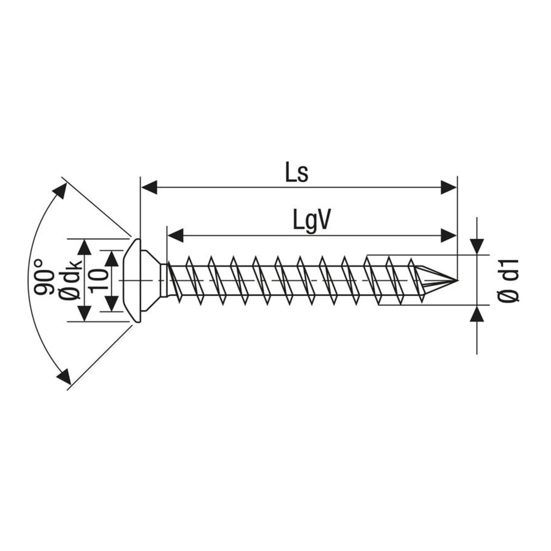 Spax Vis à poteau 8 x 50 mm Tête centrée T-STAR plus Filetage complet Pointe CUT Inox anti-rouille