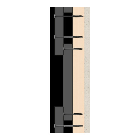 Spax Vis à tête fraisée nervurée A2 4,5x50 T-STAR PLUS T20 TG CUT 200 pcs BLAX