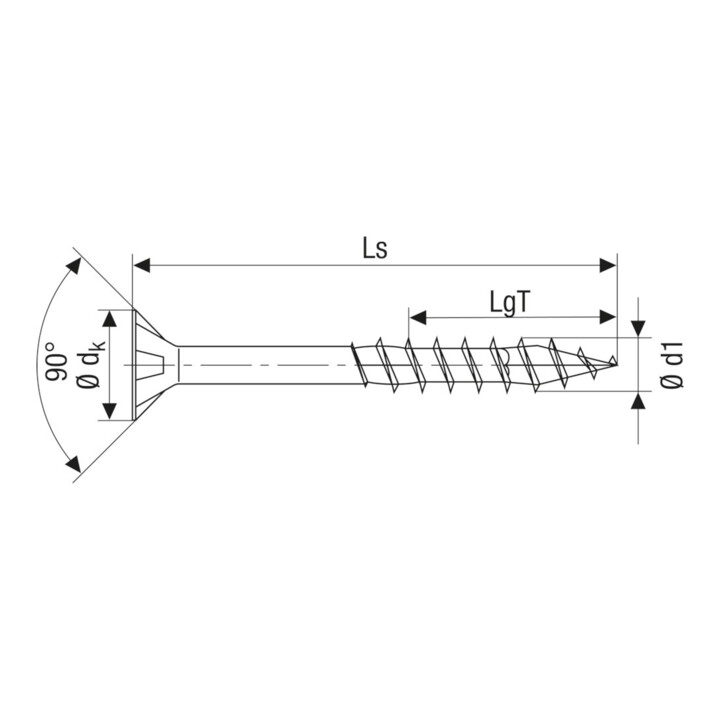 Spax Vis à tête fraisée T-STAR 10,0x380/80 Wirox
