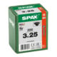Spax Vis à tête fraisée T-STAR+ 3,0 x 25 Noir zingué HP