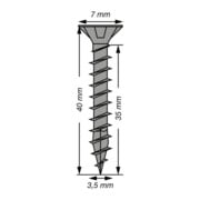 Spax Vis à tête fraisée T-STAR+ 3,5 x 40 Noir zingué HP-4