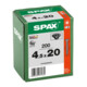 Spax Vis à tête fraisée T-STAR+ 4,5 x 20 noir zingué HP