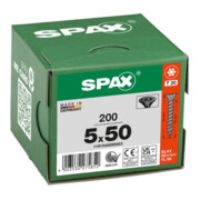 Spax Vis à tête fraisée T-STAR+ 5,0 x 50 noir zingué HP-5