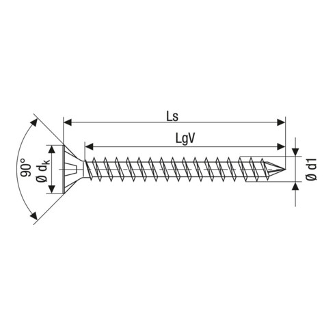 Spax Vis à tête fraisée T-STAR+ 8,0x600 VG Wirox