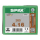 Spax Vis pour panneau arrière 4 x 16 sans tête T-STAR PLUS T10 VG-1
