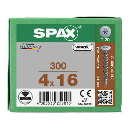 Spax Vis pour panneau arrière 4 x 16 sans tête T-STAR PLUS T10 VG